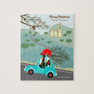 Portugese Rooster Kerstmis feestelijke rit Legpuzzel
