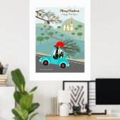 Portugese Rooster Kerstmis feestelijke rit Poster (Thuiskantoor)