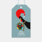 Portugese Rooster Kerstmis holly bauble Cadeaulabel (Voorkant)