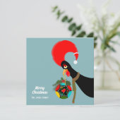 Portugese Rooster Kerstmis holly bauble Feestdagenkaart (Staand voorkant)