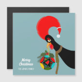 Portugese Rooster Kerstmis holly bauble kaart (Voorkant / Achterkant)