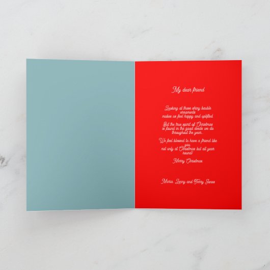 Portugese Rooster Kerstmis holly bauble Kaart (Binnen)