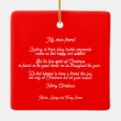 Portugese Rooster Kerstmis holly bauble Keramisch Ornament (Achterkant)