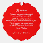 Portugese Rooster Kerstmis holly bauble Ornament Kaart (Achterkant)