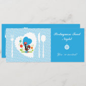 Portugese rooster met blauwe stippen kaart (Voorkant / Achterkant)