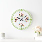 Portugese Rooster met lichtgroene polka-stippen. Grote Klok (Huis)