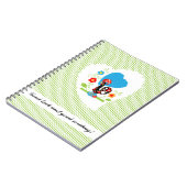 Portugese Rooster met lichtgroene polka-stippen. Notitieboek (Linkerzijde)