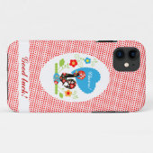 Portugese rooster met rode polka-stippen Case-Mate iPhone case (Achterkant (horizontaal))