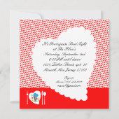 Portugese rooster met rode polka-stippen kaart (Achterkant)