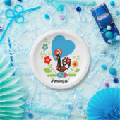 Portugese rooster papieren bordje (Feest)