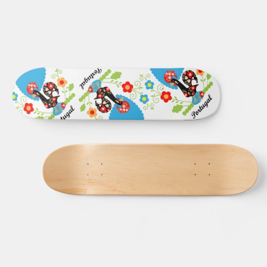 Portugese rooster persoonlijk skateboard (Horizontaal)