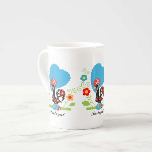 Portugese rooster porselein kop (Links)