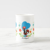 Portugese rooster porselein kop (Voorkant)