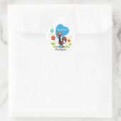 Portugese rooster ronde sticker (Tas)