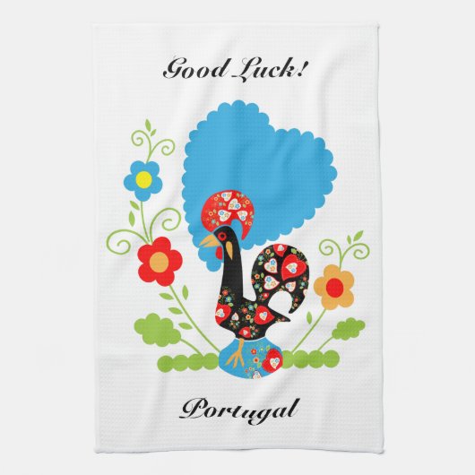 Portugese rooster theedoek (Verticaal)