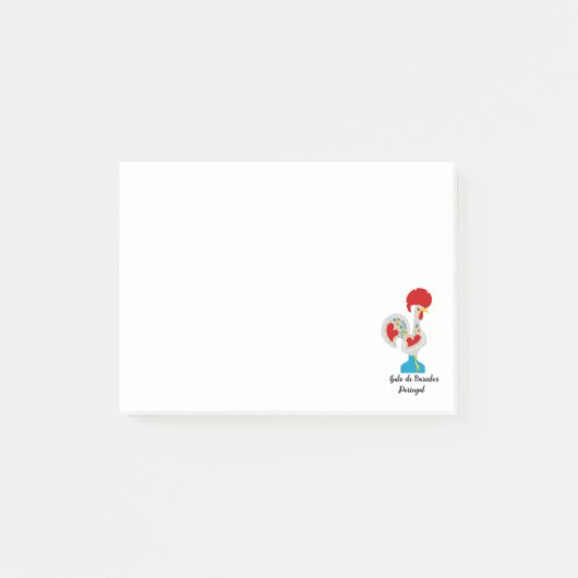 Portugese rooster van Barcelona in wit Post-it® Notes (Voorkant)