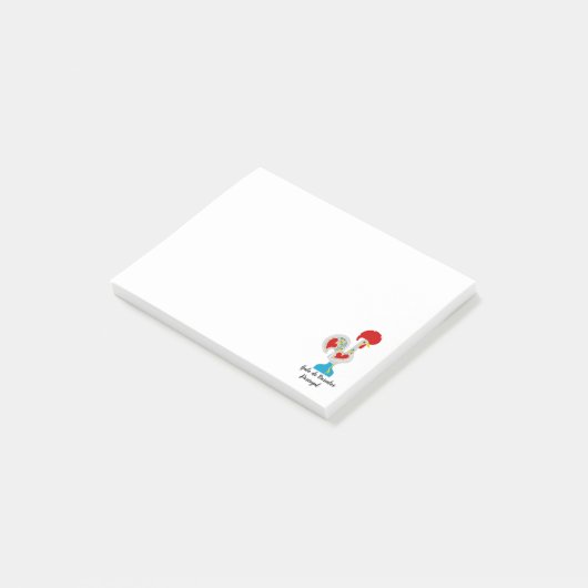 Portugese rooster van Barcelona in wit Post-it® Notes (Schuin)