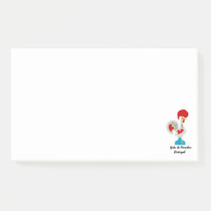 Portugese rooster van Barcelona in wit Post-it® Notes