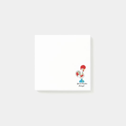 Portugese rooster van Barcelona in wit Post-it® Notes (Voorkant)