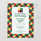 Portugese Rooster van de Birthday-partij van Barce Uitnodiging Briefkaart (Voorkant)