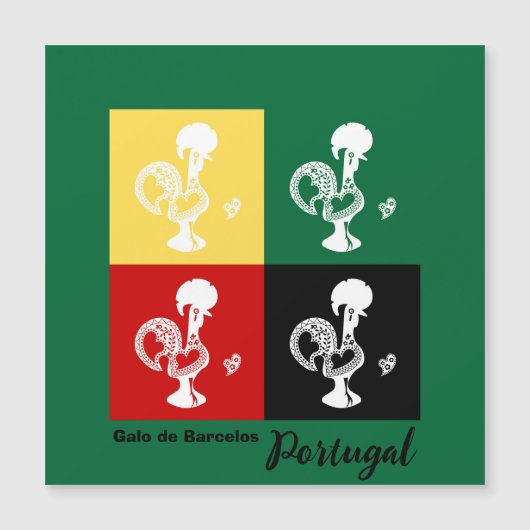 Portugese rooster van het kleurrijke patroon van B (Voorkant)