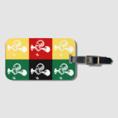 Portugese rooster van het kleurrijke patroon van B Bagagelabel (Voorkant (horizontaal))