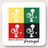 Portugese rooster van het kleurrijke patroon van B Bier Onderzetter (Voorkant)
