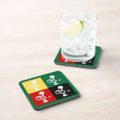 Portugese rooster van het kleurrijke patroon van B Bier Onderzetter (Rechterzijde)