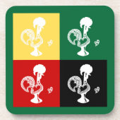 Portugese rooster van het kleurrijke patroon van B Bier Onderzetter (Voorkant)