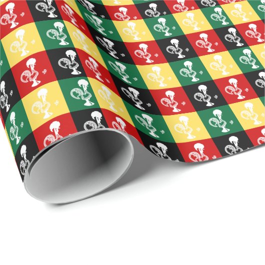 Portugese rooster van het kleurrijke patroon van B Cadeaupapier (Rol Hoek)