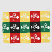 Portugese rooster van het kleurrijke patroon van B Golfhanddoek (Horizontaal)