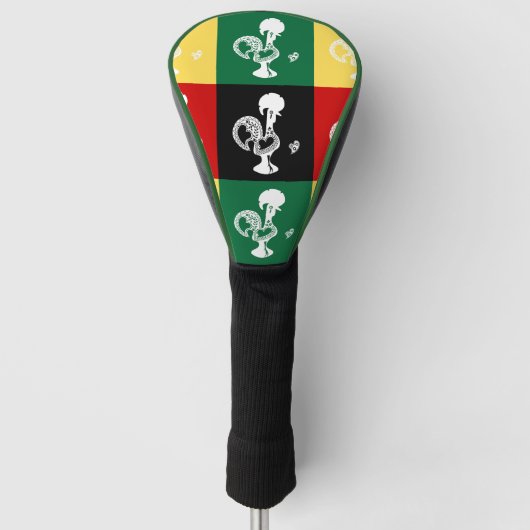 Portugese rooster van het kleurrijke patroon van B Golfheadcover (Voorkant)