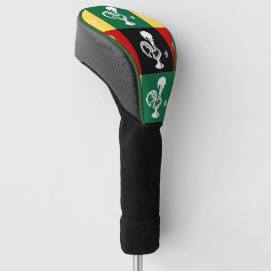 Portugese rooster van het kleurrijke patroon van B Golfheadcover (Schuin)