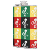 Portugese rooster van het kleurrijke patroon van B Heupfles (Links)