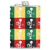 Portugese rooster van het kleurrijke patroon van B Heupfles (Voorkant)