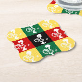 Portugese rooster van het kleurrijke patroon van B Kartonnen Onderzetters (Gekanteld)