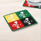 Portugese rooster van het kleurrijke patroon van B Kartonnen Onderzetters (Gebogen)