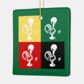 Portugese rooster van het kleurrijke patroon van B Keramisch Ornament (Links)