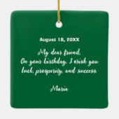 Portugese rooster van het kleurrijke patroon van B Keramisch Ornament (Achterkant)