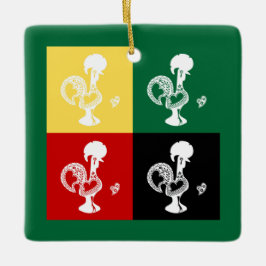 Portugese rooster van het kleurrijke patroon van B Keramisch Ornament