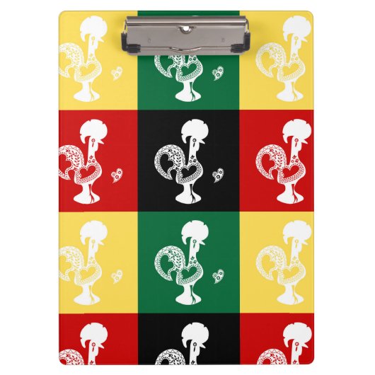Portugese rooster van het kleurrijke patroon van B Klembord (Voorkant)