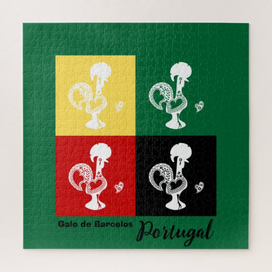 Portugese rooster van het kleurrijke patroon van B Legpuzzel (Verticaal)