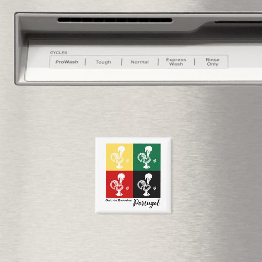 Portugese rooster van het kleurrijke patroon van B Magneet (Insitu (Vaatwasser))