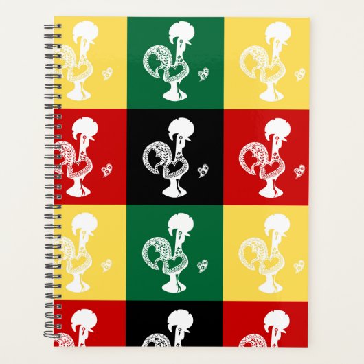 Portugese rooster van het kleurrijke patroon van B Planner (Voorkant)