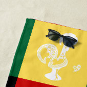 Portugese rooster van het kleurrijke patroon van B Strandlaken (In situ)