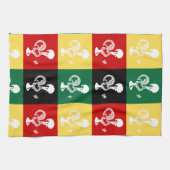 Portugese rooster van het kleurrijke patroon van B Theedoek (Horizontaal)