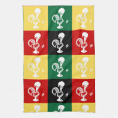 Portugese rooster van het kleurrijke patroon van B Theedoek (Verticaal)