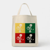 Portugese rooster van het kleurrijke patroon van B Tote Bag (Achterkant)