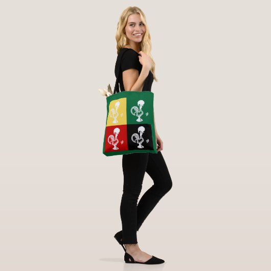Portugese rooster van het kleurrijke patroon van B Tote Bag (Op model)