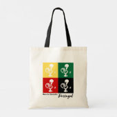 Portugese rooster van het kleurrijke patroon van B Tote Bag (Achterkant)